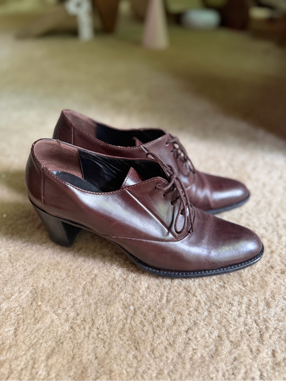 Roberto Botticelli Brown Leather Lace-Up Heels